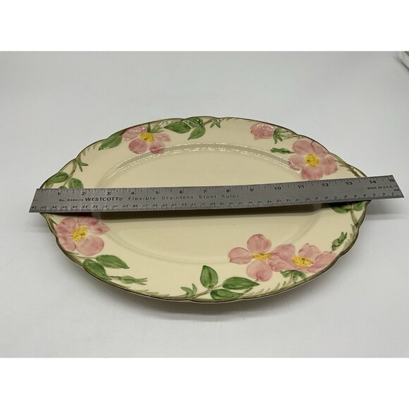 Desert Rose 14 inch Large Platter Fransican Earthenware Collectible 1970s Vtg - Picture 11 of 15